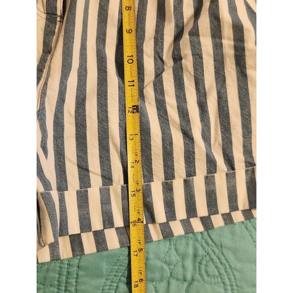 Forever 21 Women's Large 100% Cotton Nautical Paper bag Striped Shorts - Picture 8 of 9